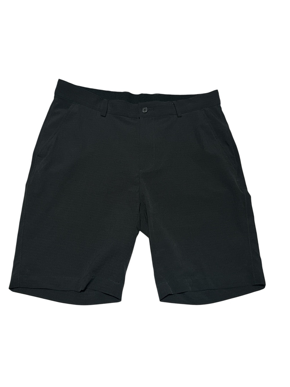 Greg Norman Collection Black Flat-Front Performance Shorts